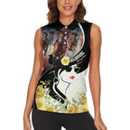 Melbourne Horse Racing Women Sleeveless Polo Shirt Derby Day