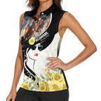 Melbourne Horse Racing Women Sleeveless Polo Shirt Derby Day