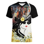Melbourne Horse Racing Women V-Neck T-Shirt Derby Day