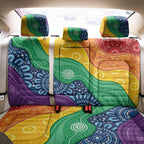 Australia First Nation LGBTQ+ Back Car Seat Cover Aboriginal Rainbow Flag