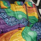 Australia First Nation LGBTQ+ Back Car Seat Cover Aboriginal Rainbow Flag