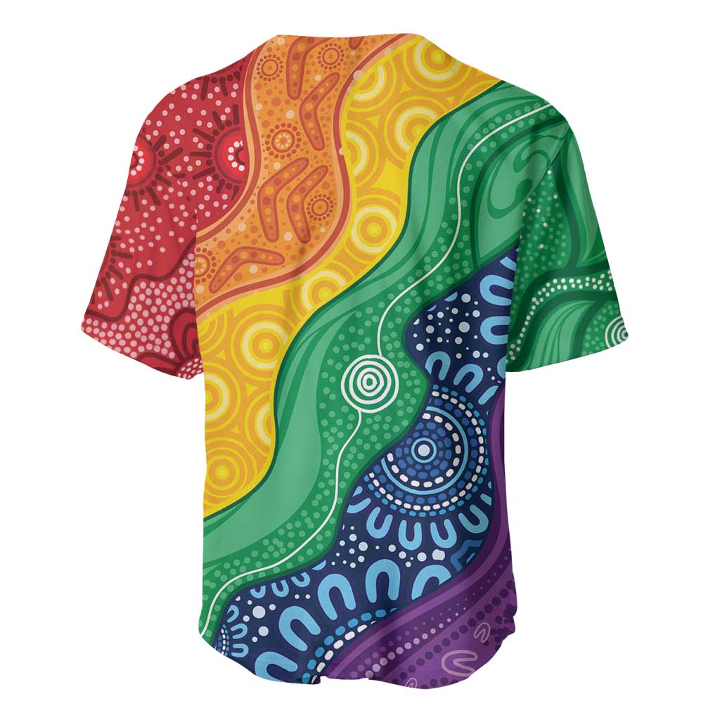 Australia First Nation LGBTQ+ Baseball Jersey Aboriginal Rainbow Flag