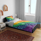 Australia First Nation LGBTQ+ Bedding Set Aboriginal Rainbow Flag