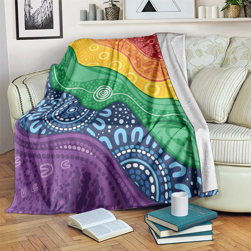 Australia First Nation LGBTQ+ Blanket Aboriginal Rainbow Flag