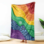 Australia First Nation LGBTQ+ Blanket Aboriginal Rainbow Flag