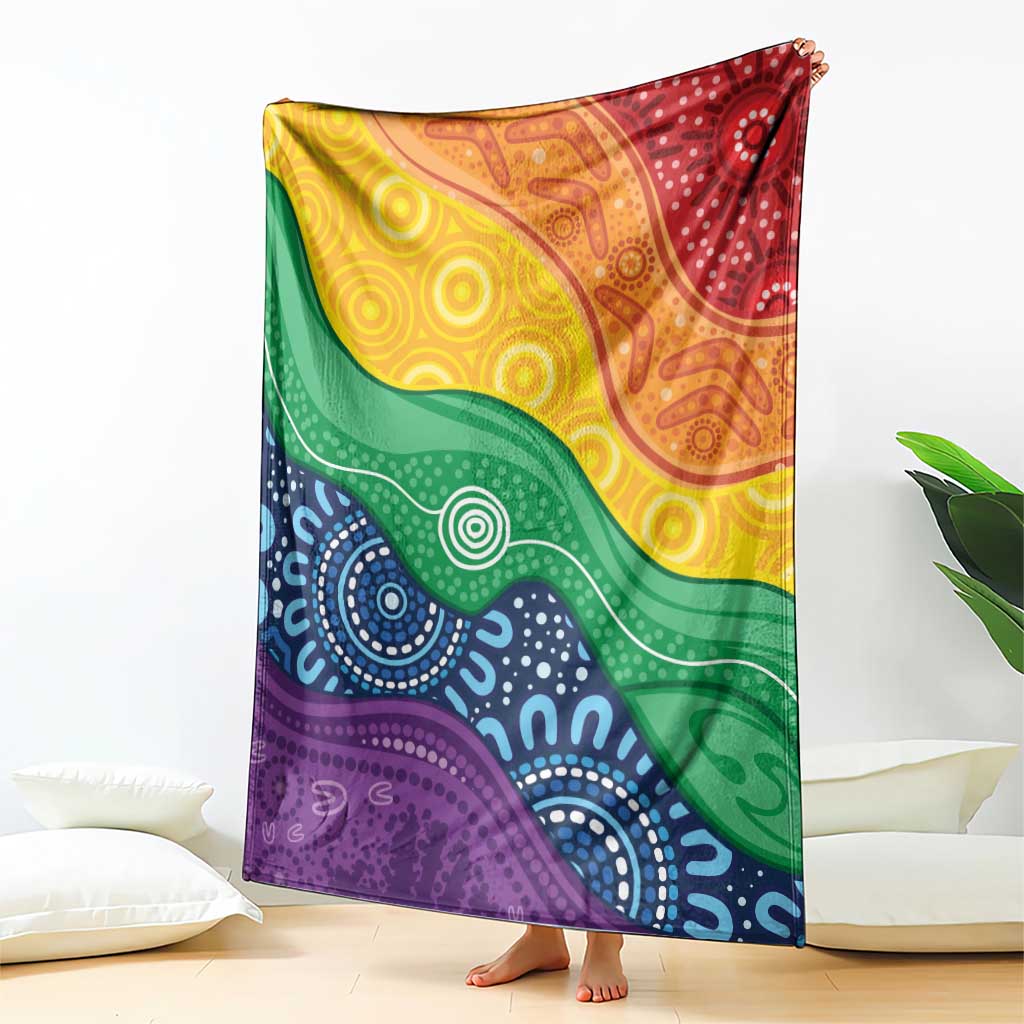 Australia First Nation LGBTQ+ Blanket Aboriginal Rainbow Flag