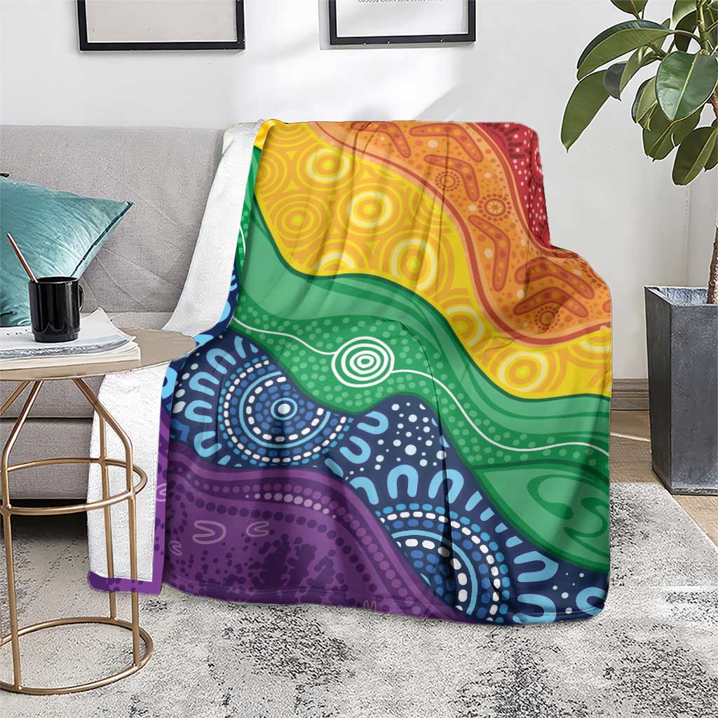 Australia First Nation LGBTQ+ Blanket Aboriginal Rainbow Flag