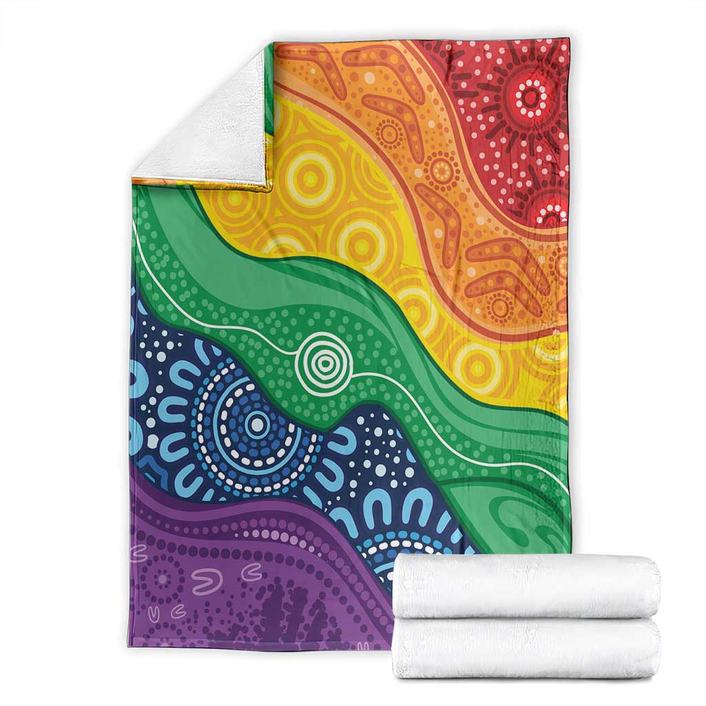 Australia First Nation LGBTQ+ Blanket Aboriginal Rainbow Flag