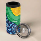 Australia First Nation LGBTQ+ 4 in 1 Can Cooler Tumbler Aboriginal Rainbow Flag