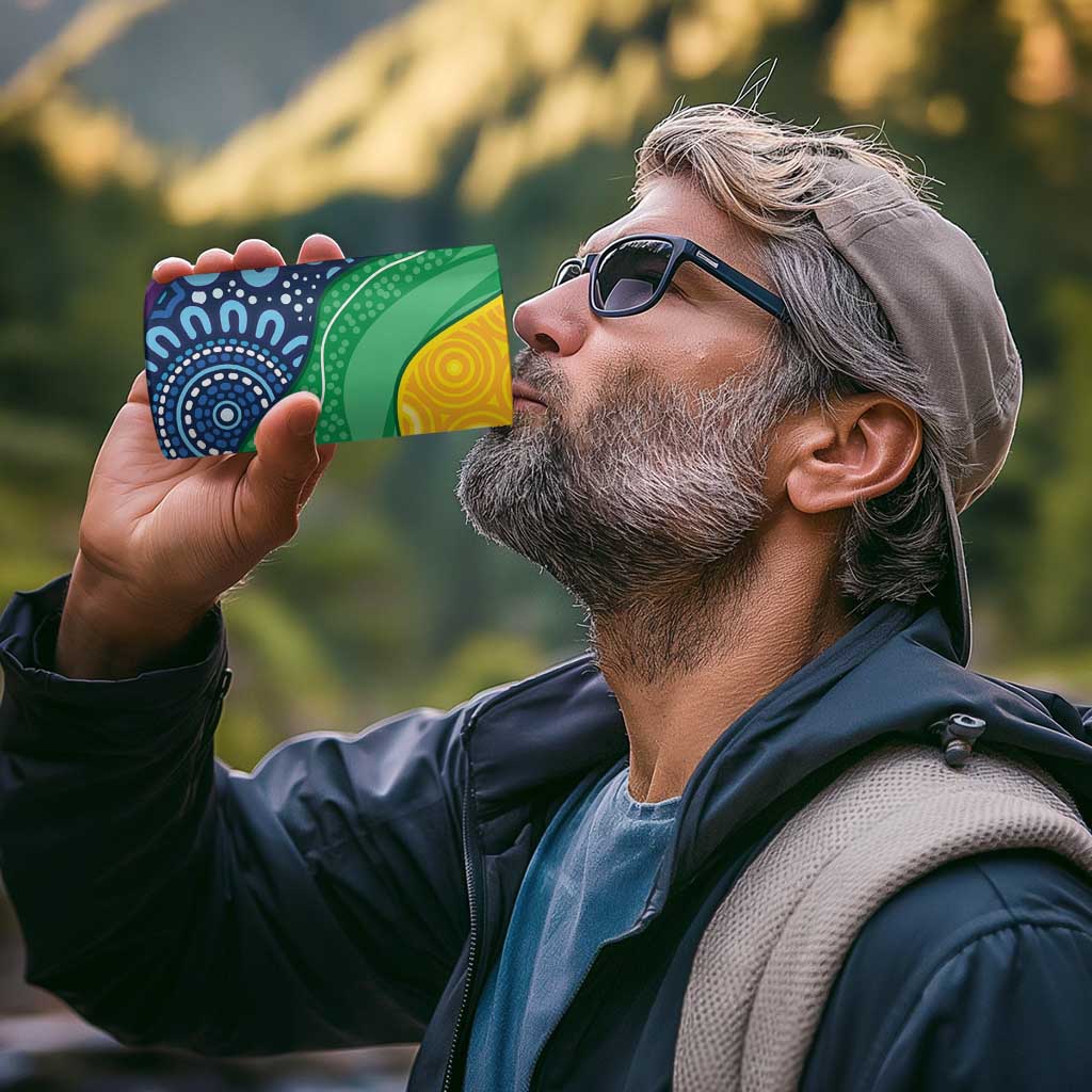 Australia First Nation LGBTQ+ 4 in 1 Can Cooler Tumbler Aboriginal Rainbow Flag