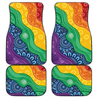 Australia First Nation LGBTQ+ Car Mats Aboriginal Rainbow Flag