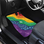 Australia First Nation LGBTQ+ Car Mats Aboriginal Rainbow Flag
