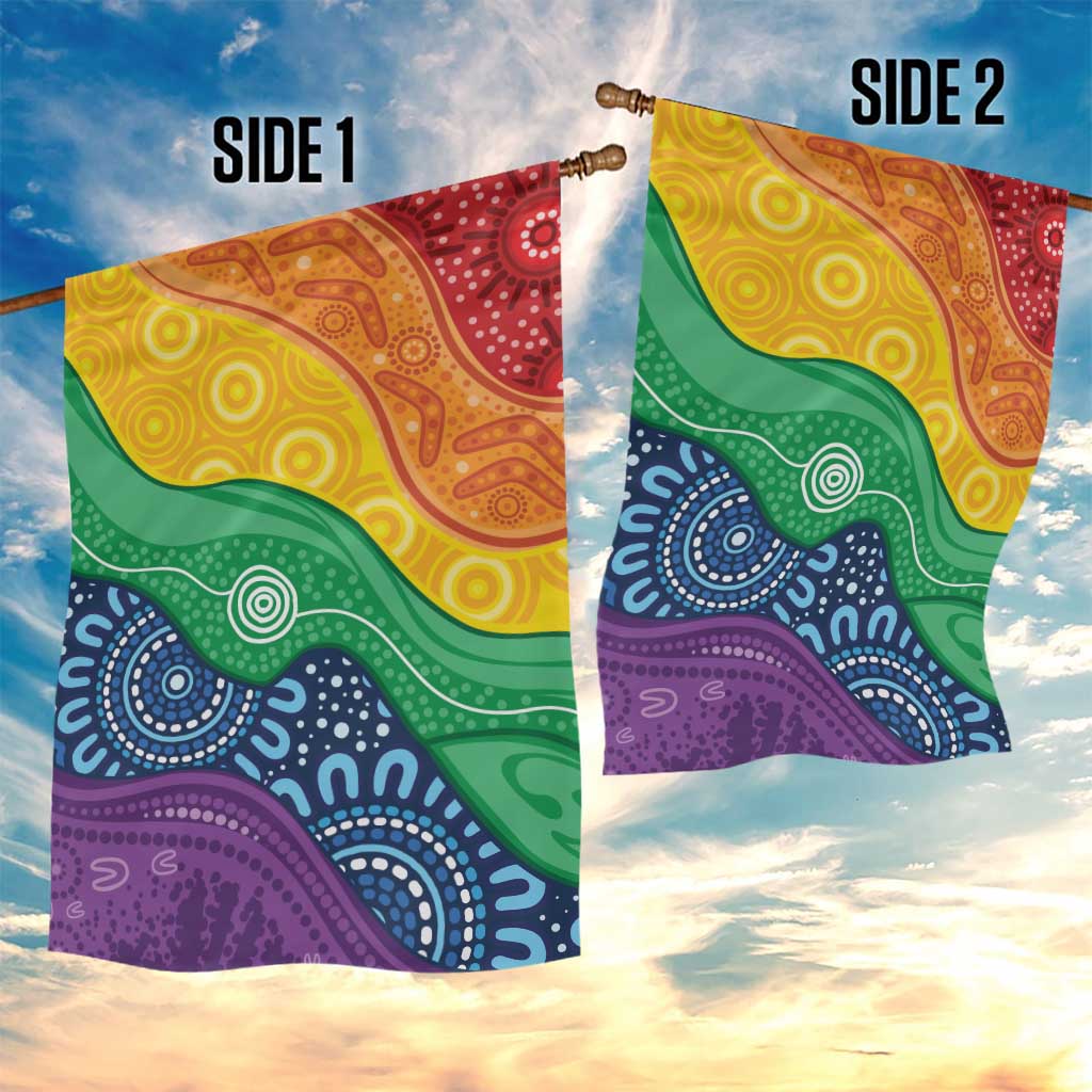 Australia First Nation LGBTQ+ Garden Flag Aboriginal Rainbow Flag