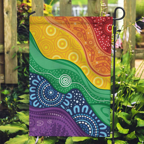 Australia First Nation LGBTQ+ Garden Flag Aboriginal Rainbow Flag