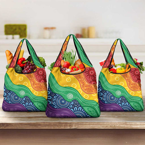 Australia First Nation LGBTQ+ Grocery Bag Aboriginal Rainbow Flag
