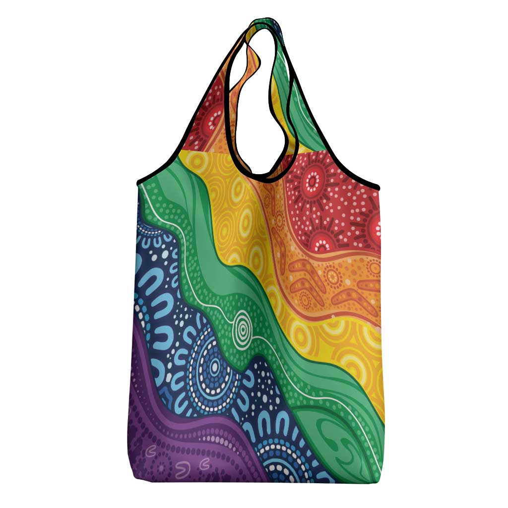 Australia First Nation LGBTQ+ Grocery Bag Aboriginal Rainbow Flag