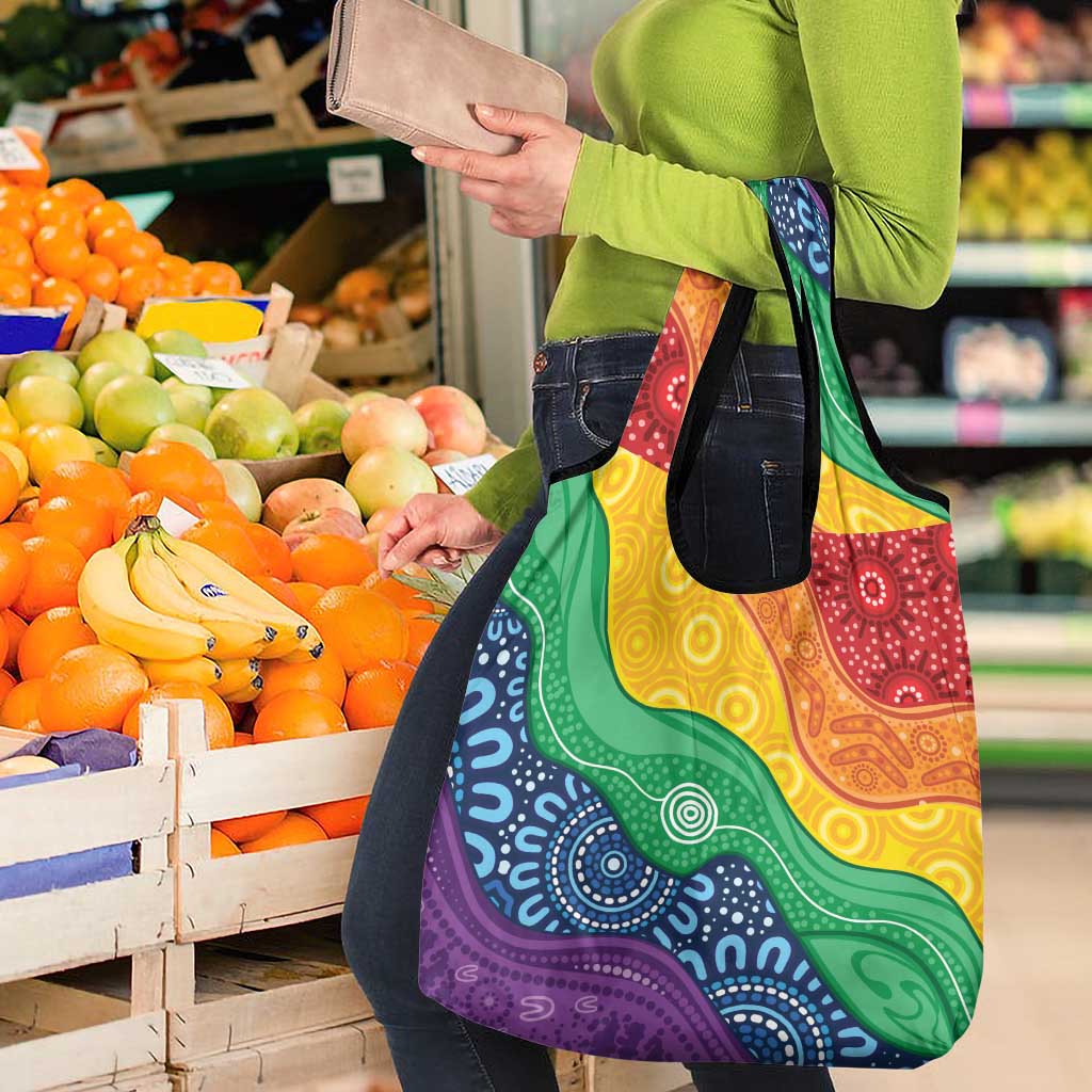 Australia First Nation LGBTQ+ Grocery Bag Aboriginal Rainbow Flag