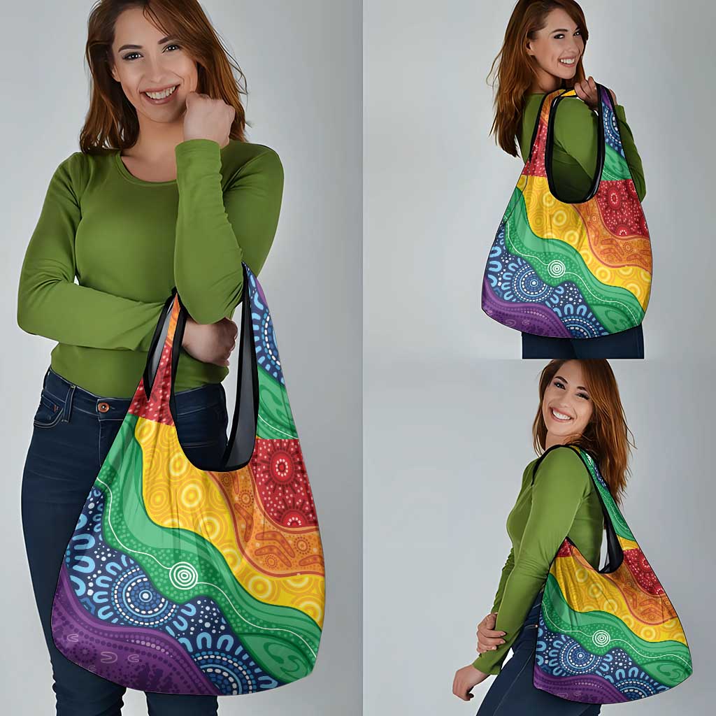 Australia First Nation LGBTQ+ Grocery Bag Aboriginal Rainbow Flag