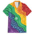 Australia First Nation LGBTQ+ Hawaiian Shirt Aboriginal Rainbow Flag
