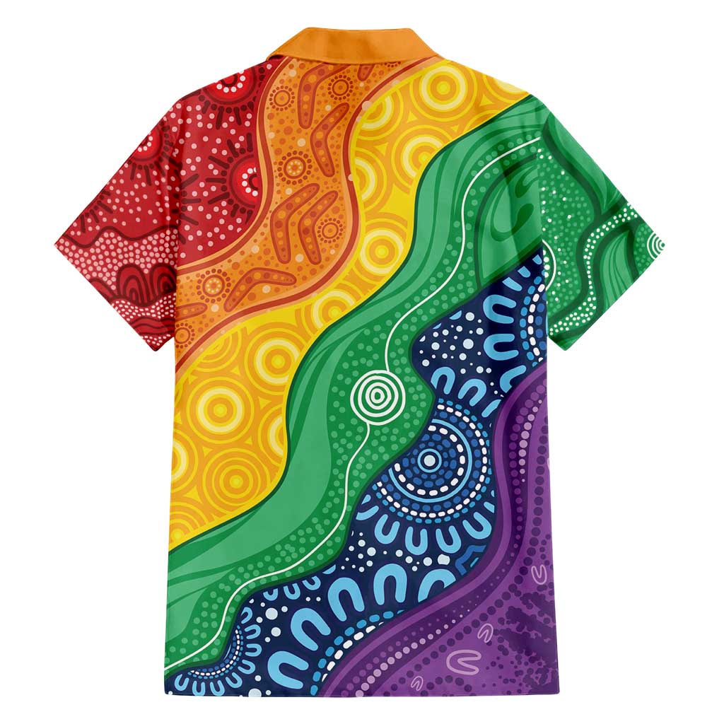 Australia First Nation LGBTQ+ Hawaiian Shirt Aboriginal Rainbow Flag