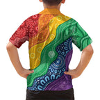 Australia First Nation LGBTQ+ Hawaiian Shirt Aboriginal Rainbow Flag