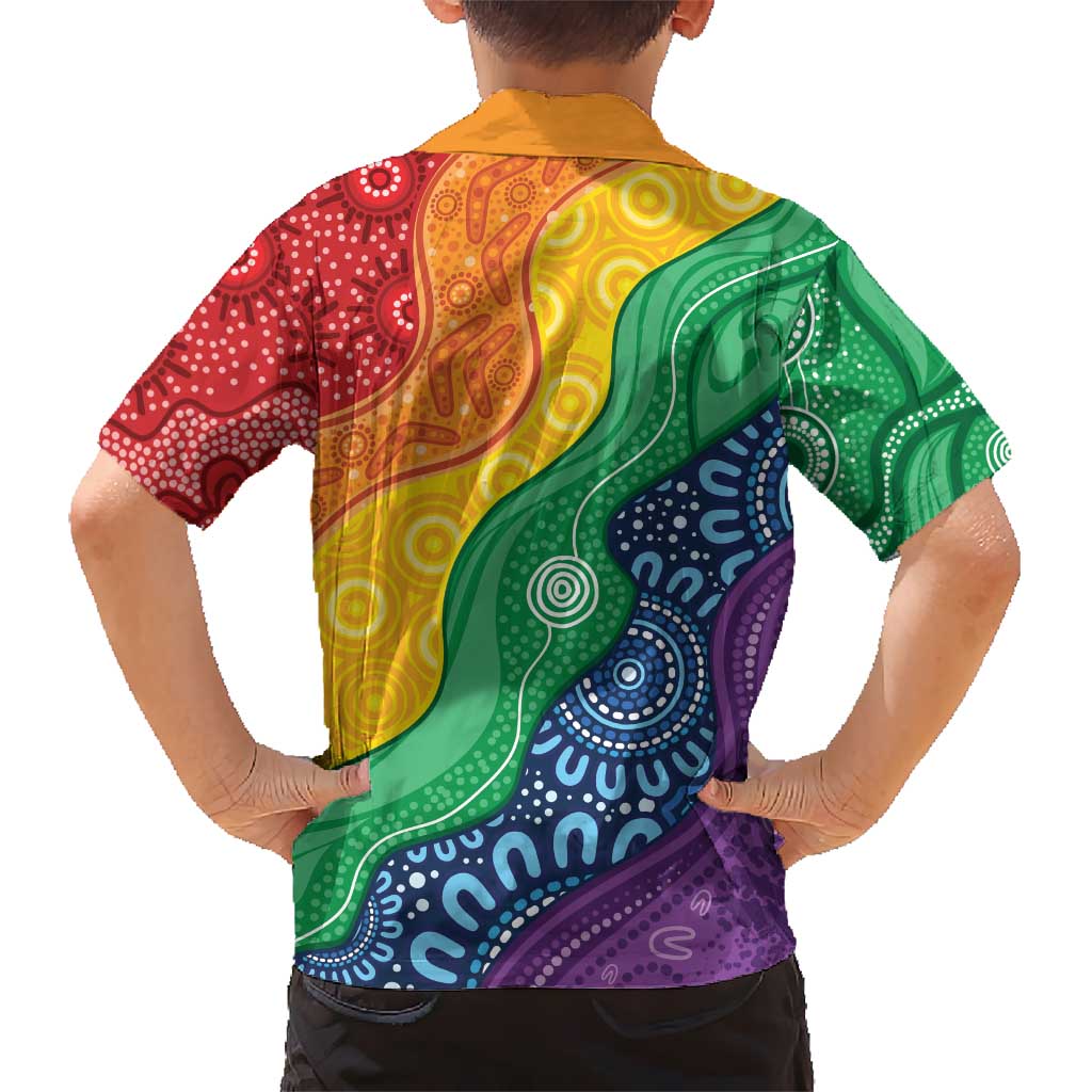 Australia First Nation LGBTQ+ Hawaiian Shirt Aboriginal Rainbow Flag