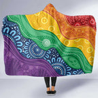 Australia First Nation LGBTQ+ Hooded Blanket Aboriginal Rainbow Flag