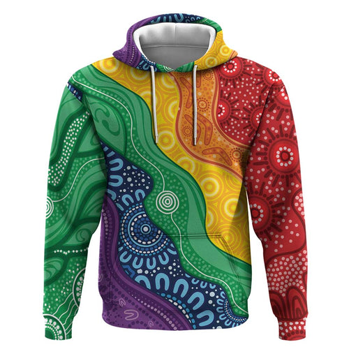 Australia First Nation LGBTQ+ Hoodie Aboriginal Rainbow Flag