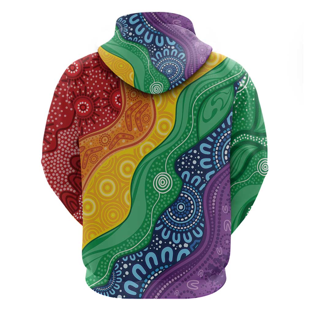 Australia First Nation LGBTQ+ Hoodie Aboriginal Rainbow Flag