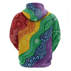Australia First Nation LGBTQ+ Hoodie Aboriginal Rainbow Flag