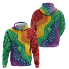 Australia First Nation LGBTQ+ Hoodie Aboriginal Rainbow Flag