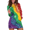 Australia First Nation LGBTQ+ Hoodie Dress Aboriginal Rainbow Flag