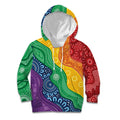 Australia First Nation LGBTQ+ Kid Hoodie Aboriginal Rainbow Flag