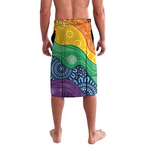 Australia First Nation LGBTQ+ Lavalava Aboriginal Rainbow Flag