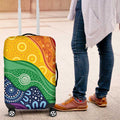 Australia First Nation LGBTQ+ Luggage Cover Aboriginal Rainbow Flag