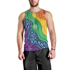 Australia First Nation LGBTQ+ Men Tank Top Aboriginal Rainbow Flag