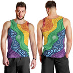 Australia First Nation LGBTQ+ Men Tank Top Aboriginal Rainbow Flag