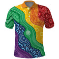 Australia First Nation LGBTQ+ Polo Shirt Aboriginal Rainbow Flag