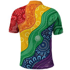 Australia First Nation LGBTQ+ Polo Shirt Aboriginal Rainbow Flag