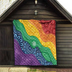 Australia First Nation LGBTQ+ Quilt Aboriginal Rainbow Flag