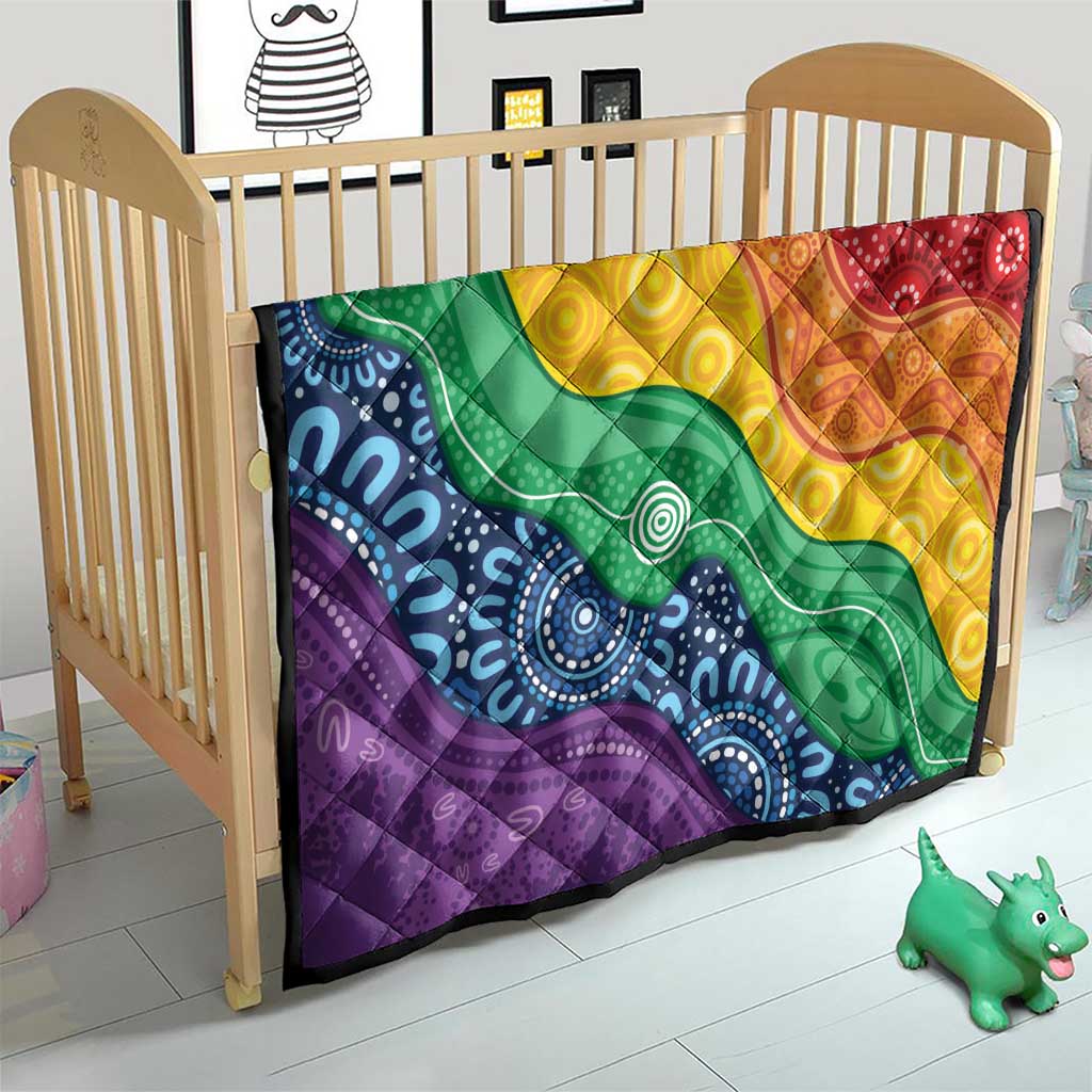 Australia First Nation LGBTQ+ Quilt Aboriginal Rainbow Flag