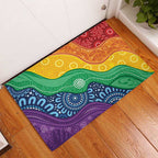Australia First Nation LGBTQ+ Rubber Doormat Aboriginal Rainbow Flag