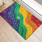 Australia First Nation LGBTQ+ Rubber Doormat Aboriginal Rainbow Flag