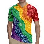 Australia First Nation LGBTQ+ Rugby Jersey Aboriginal Rainbow Flag