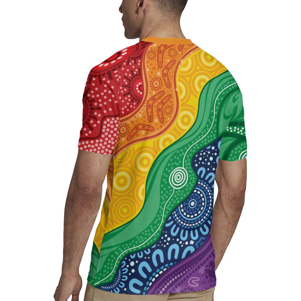 Australia First Nation LGBTQ+ Rugby Jersey Aboriginal Rainbow Flag