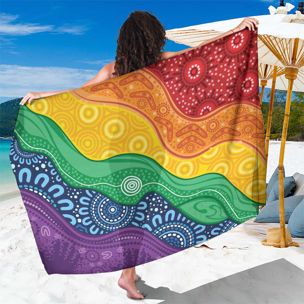 Australia First Nation LGBTQ+ Sarong Aboriginal Rainbow Flag