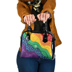 Australia First Nation LGBTQ+ Shoulder Handbag Aboriginal Rainbow Flag