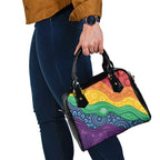 Australia First Nation LGBTQ+ Shoulder Handbag Aboriginal Rainbow Flag