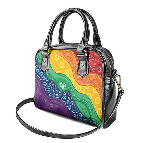 Australia First Nation LGBTQ+ Shoulder Handbag Aboriginal Rainbow Flag