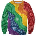 Australia First Nation LGBTQ+ Sweatshirt Aboriginal Rainbow Flag